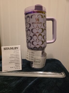 Stanley Lilac Patterned Travel Mug with Handle
